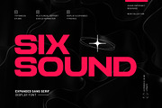 Sixsound – Expanded Sans Serif Font, a Sans Serif Font by Typia Nesia (Thumbnail 1 of 12)