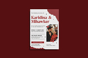 Red Torn Wedding Invitation Template, an Invitation Template by iDoodle Studio (Thumbnail 3 of 4)