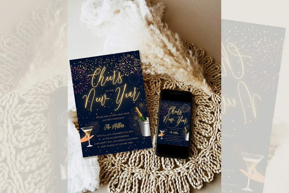 Editable New Years Invitation, an Invitation Template by ForeverPrint (Photo 8 of 9)