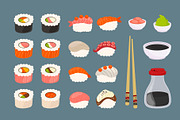 Sushi Illustrations, Japanese Food, a Food Illustration by ArtVarStudio (Thumbnail 2 of 3)