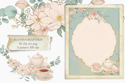 Shabby chic Tea Party Set