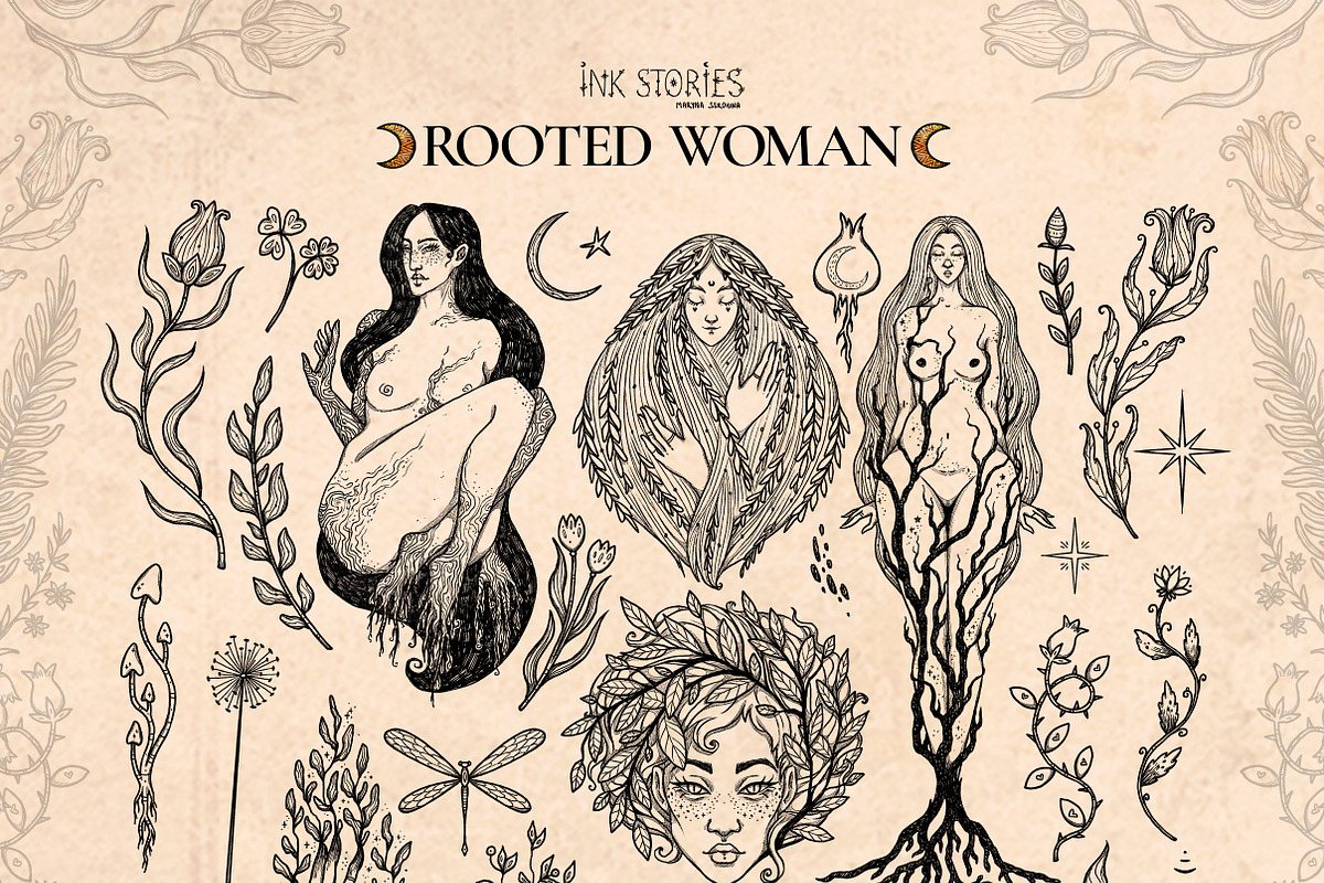 Rooted Woman | Sacred Feminine, a Person Illustration by Ink Stories (Photo 3 of 16)