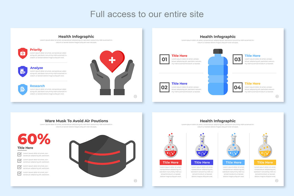 Health Infographic, a Presentation Template by Mighty-Slide (Photo 2 of 7)