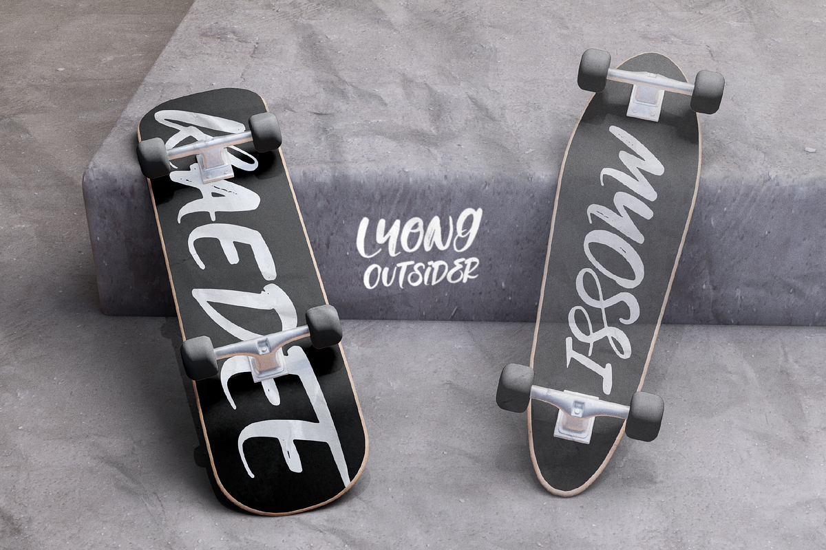 Lyong Outsider | Hand Drawn Brush, a Handwritten Font by Denustudios (Photo 10 of 13)