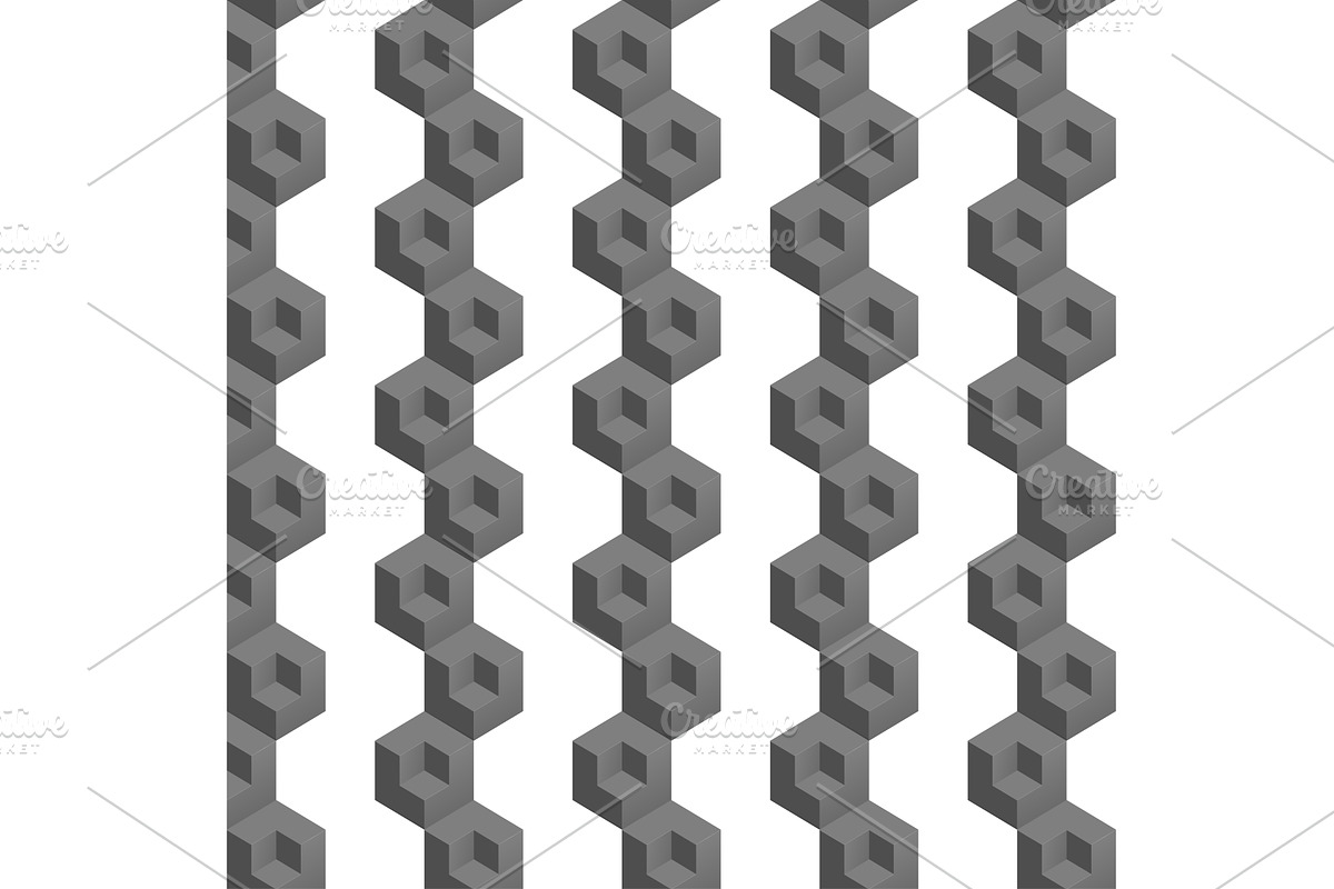 Vector illustration of 3d cubes, an Illustration by piter.goskov