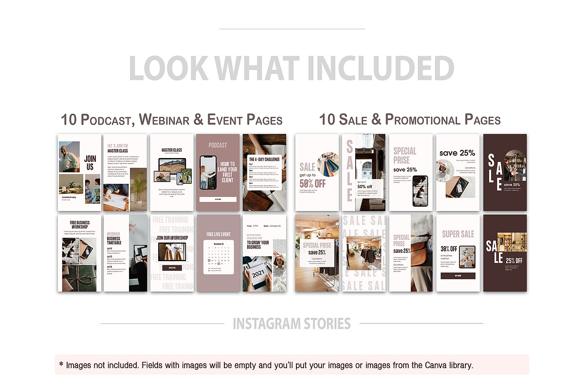 Neutral Social Media Pack Canva