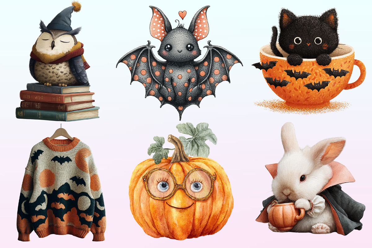 Cute Halloween Day Clipart, a Graphic by CitraGraphics (Photo 2 of 4)