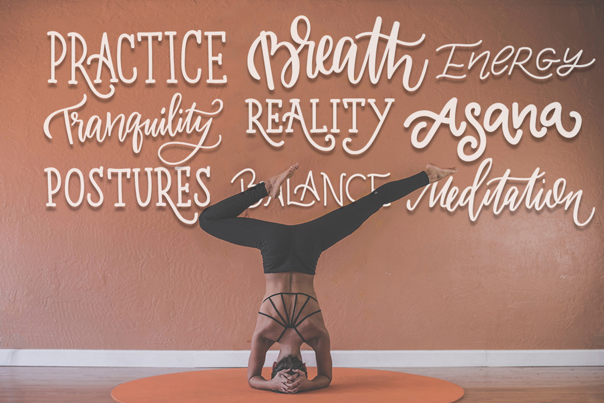 Yoga studio lettering & graphic set, an Object Graphic by Beauty Drops (Photo 3 of 6)