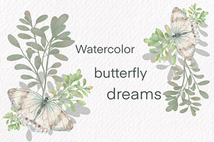 Watercolor Butterfly Dreams