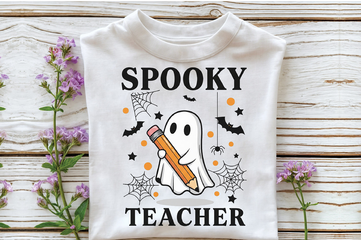 Spooky Teacher Sweatshirt PNG, an Illustration by Craft Nest (Photo 4 of 7)