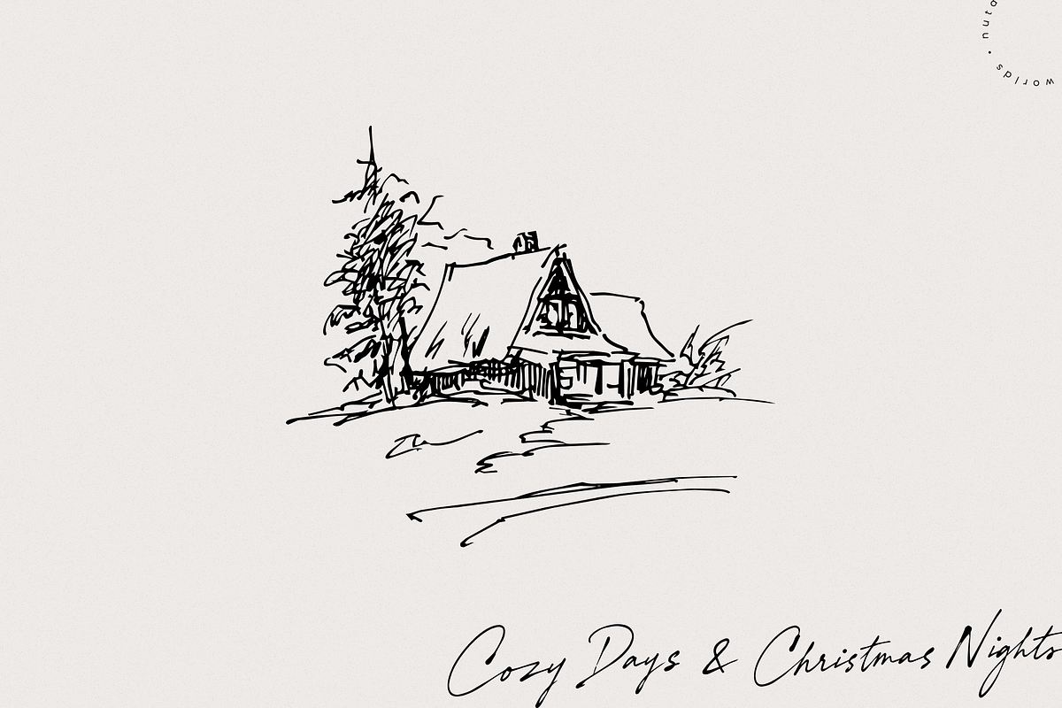 Christmas Sketch Nostalgia Pack, an Object Illustration by Nutalin Art (Photo 8 of 12)