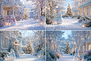 Pastel Snowman Christmas Backdrop, a Background Photo by Winwin Design Art (Thumbnail 4 of 9)