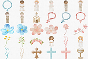 Watercolor First Communion Clipart, an Illustration by CropUp Creative (Thumbnail 2 of 4)