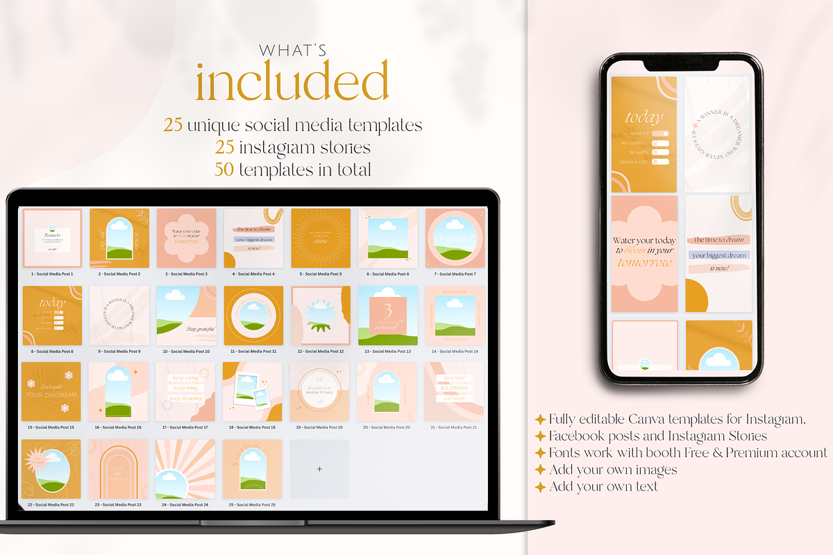 50 Social Media Canva Templates, a Social Media Template by Matisse Studio (Photo 2 of 6)
