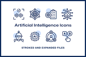 48 Artificial Intelligence Icons