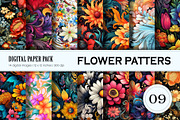Big Bundle Floral Patterns 01., a Pattern Graphic by KENO Mascots (Thumbnail 10 of 11)