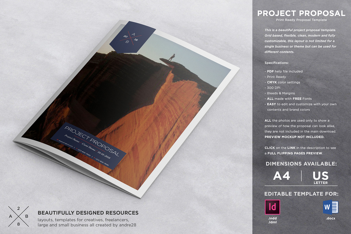 Modern Project Proposal Template, a Brochure Template by Andre28 (Photo 1 of 6)