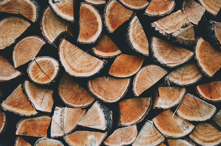 Wood pile stock photo