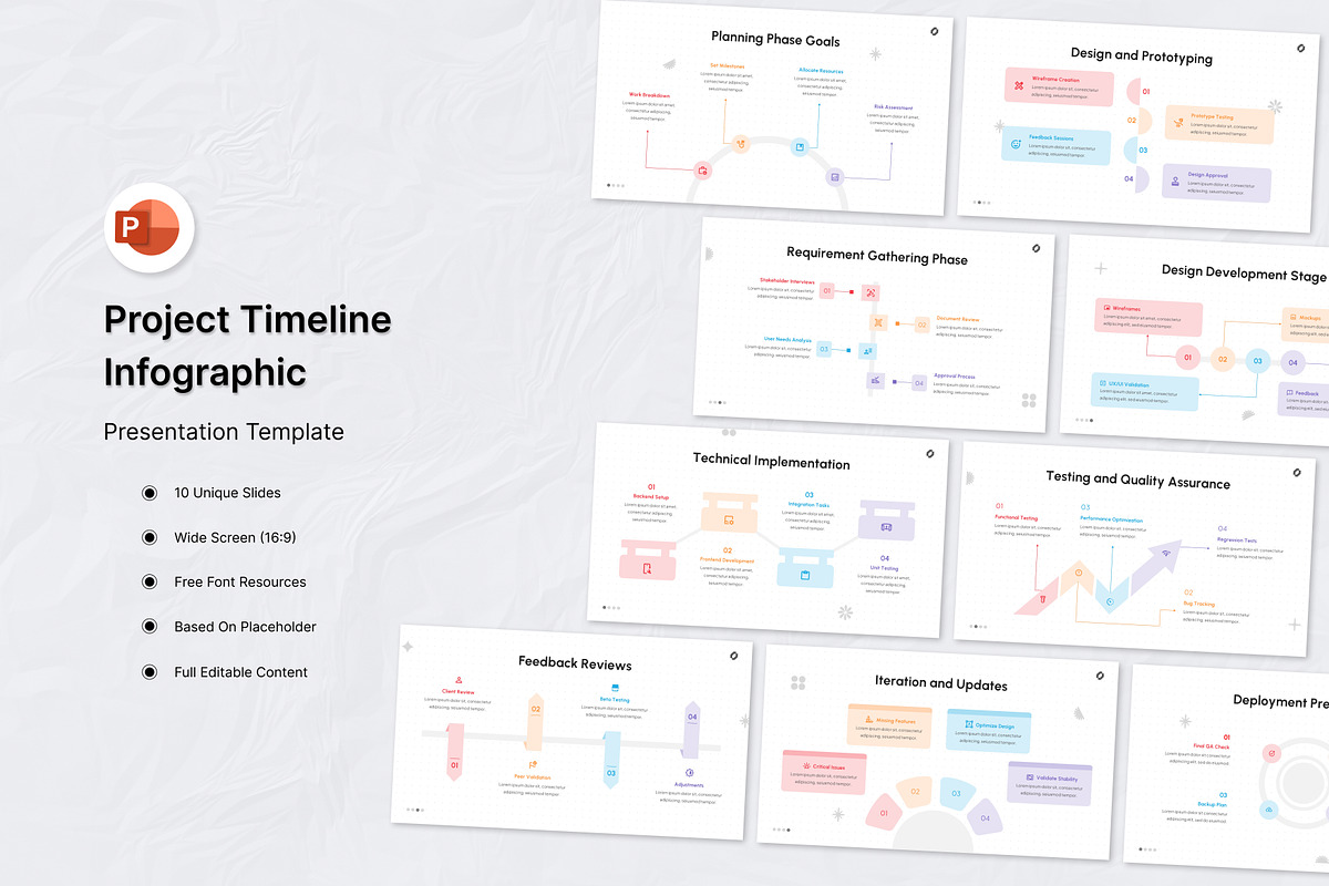 Project Timeline Infographic PPT, a Presentation Template by Antstheme