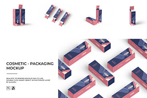 Cosmetic Box Packaging Mockup, a Packaging Mockup by Alolieli Studio