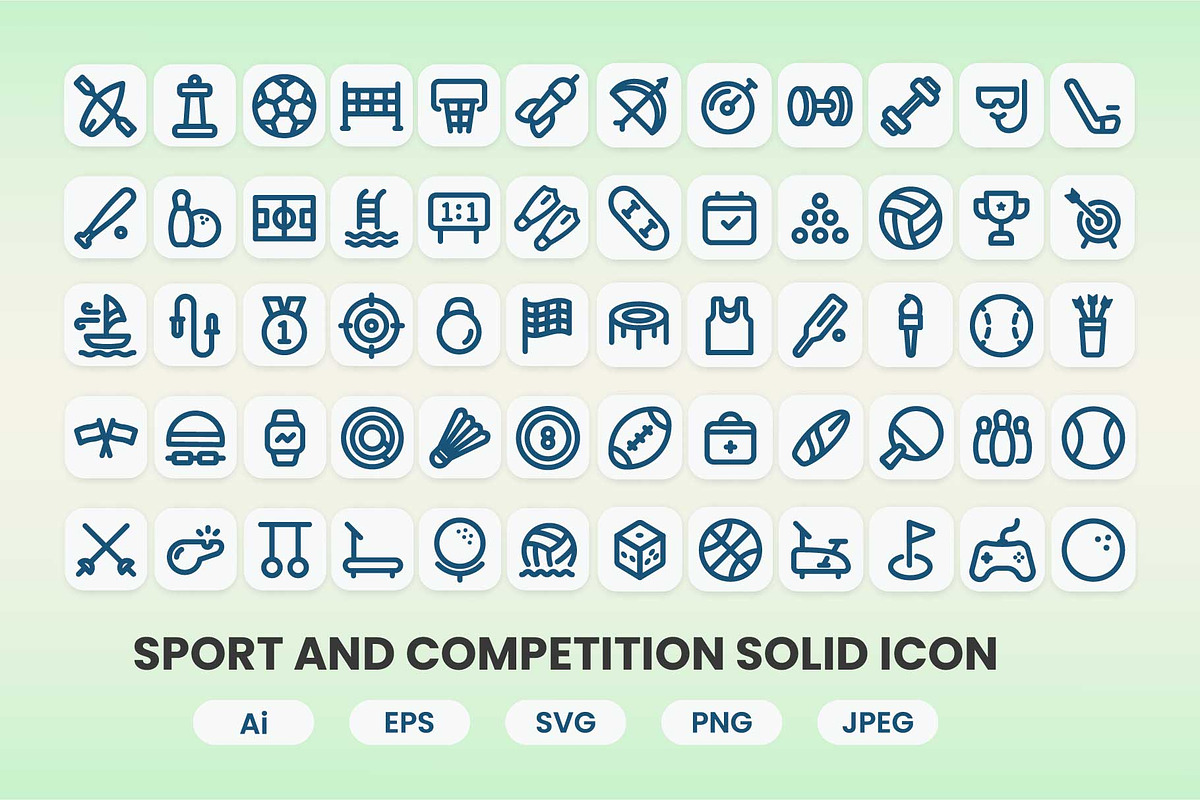 Sport and Competition Outline Icon, an Icon by Pillow Leaf