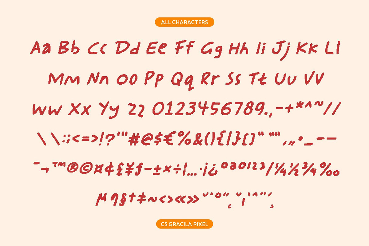 CS Gracila Pixel, a Handwritten Font by Craft Supply Co. (Photo 8 of 8)