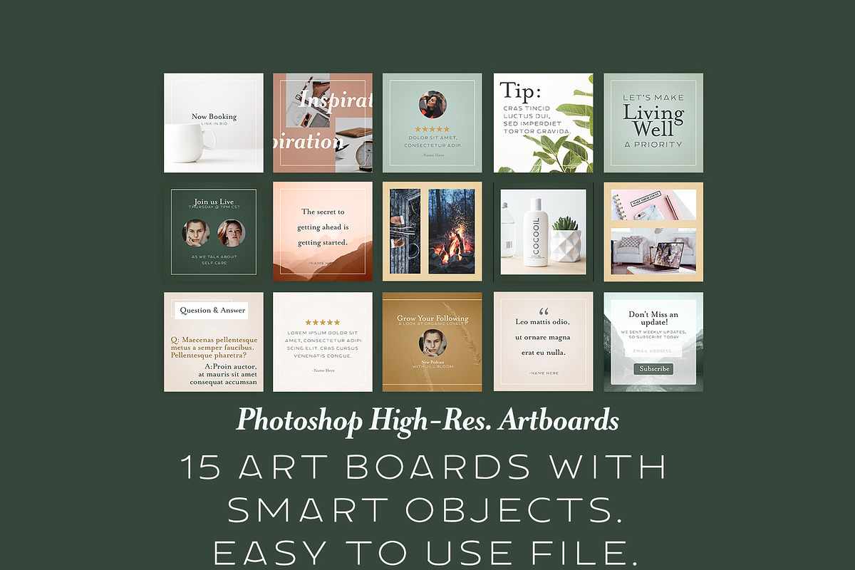 15 post Insta Marketing PSD Template, a Social Media Template by vanderdysDesign (Photo 3 of 3)