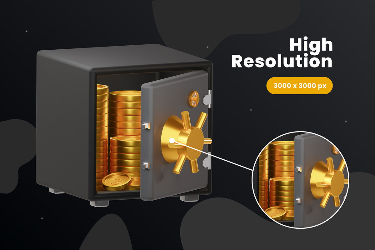 Fintech 3D Icons, an Object 3D Model by Azam Creative (Photo 3 of 6)
