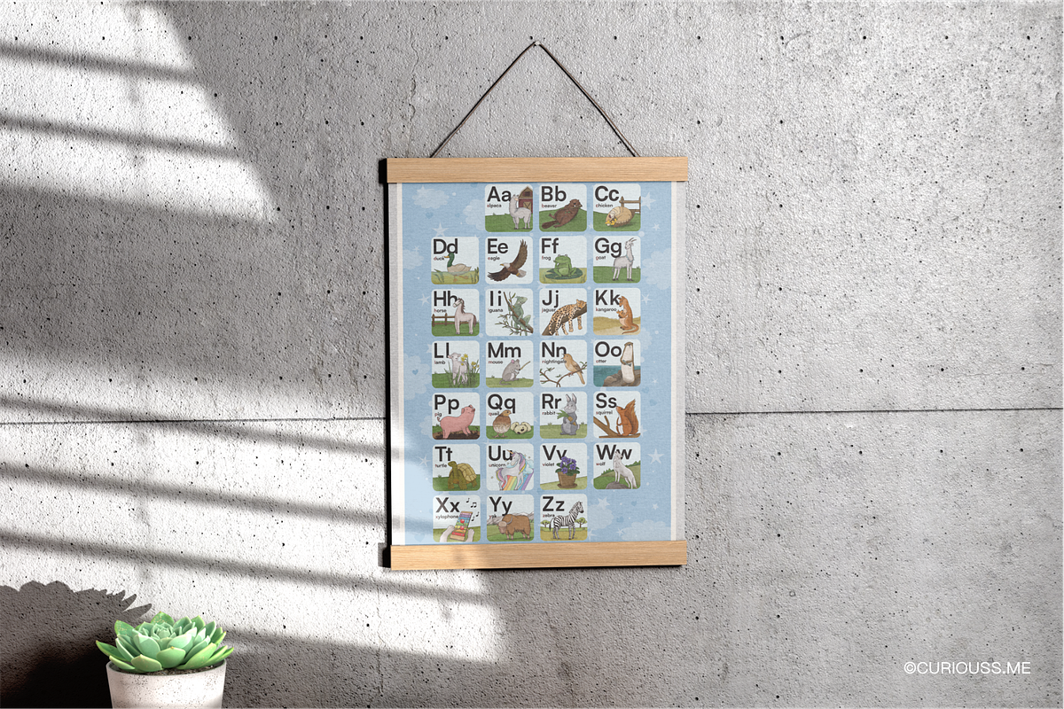 Printable Animal Alphabet For Kids, an Education Illustration by Curiouss (Photo 7 of 10)