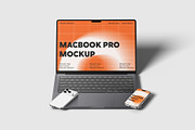 Laptop And Phone Mockup, a Wearable Device Mockup by scribrostudio (Thumbnail 7 of 11)