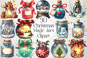Christmas Magic Jars Clipart, an Illustration by DreamPrint404 (Thumbnail 1 of 4)
