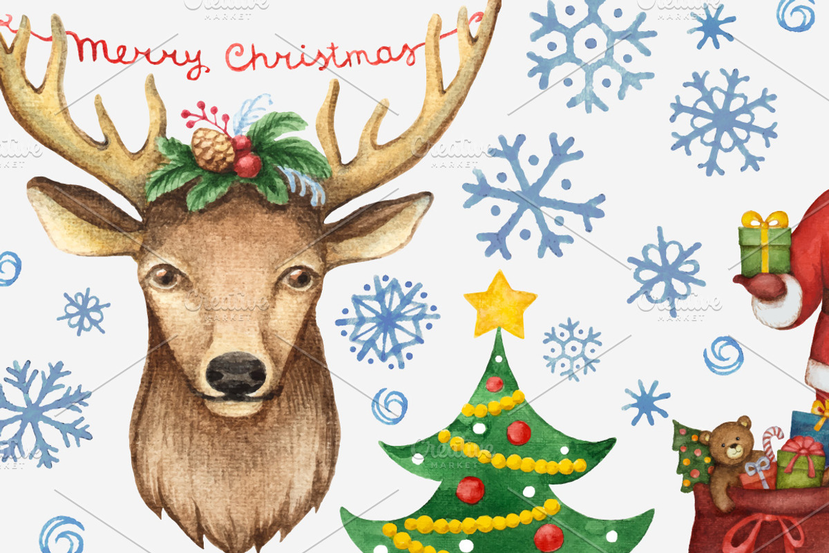 We wish you a Merry Christmas., a Decorative Illustration by Elena Medvedeva (Photo 3 of 6)