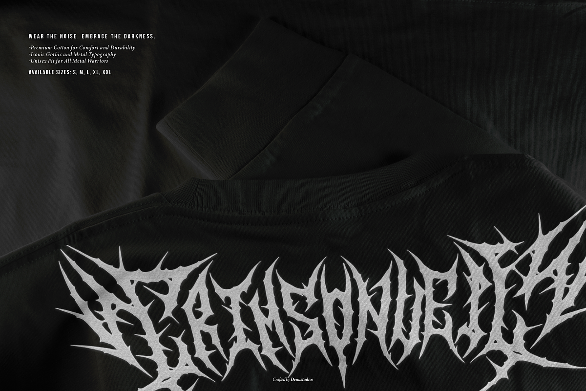 Vilegut | Death Metal Typeface, a Blackletter Font by Denustudios (Photo 6 of 12)
