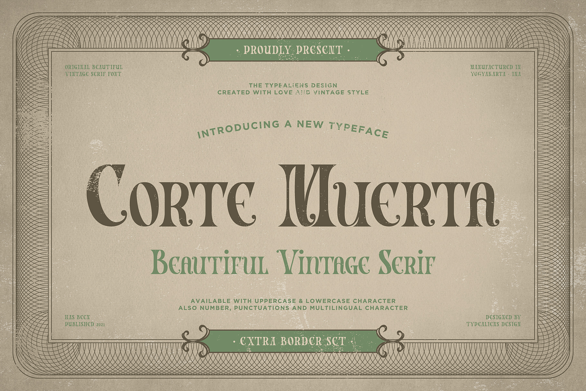 Corte Muerta, a Serif Font by ilhamtaro (Photo 1 of 10)
