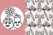 Boho Halloween Line Drawings, a Seasonal Illustration by TheClipAtelier (Thumbnail 3 of 3)