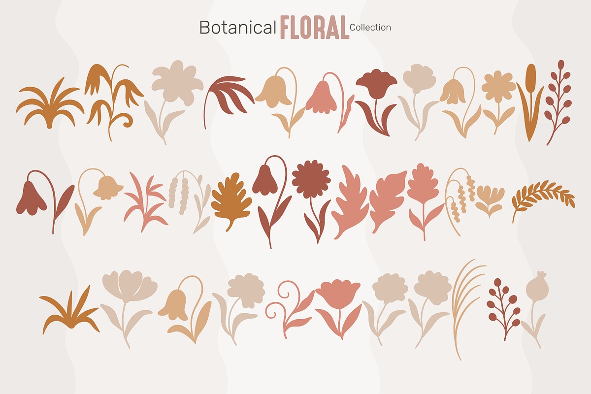 Botanical Floral Collection, an Object Graphic by moja doodle (Photo 2 of 11)