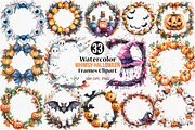 Watercolor Whimsy Halloween Frames, an Illustration by Canvas Craft (Thumbnail 1 of 8)