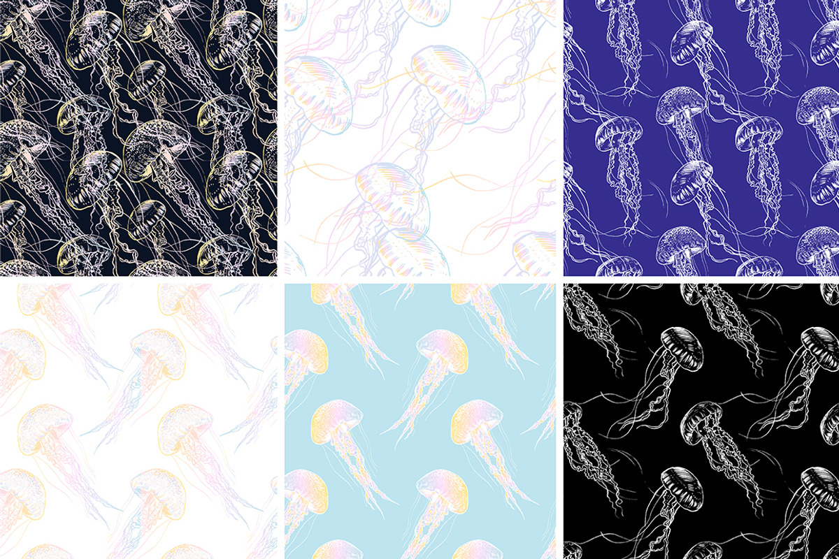 JELLYFISH set, an Animal Illustration by Tanya Akhmett (Photo 6 of 6)