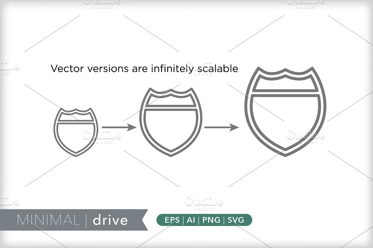 Minimal drive icons, an Outline Icon by Picture Window (Photo 4 of 5)