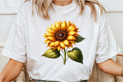 Watercolor Sunflower Sunny Day Clipa, an Illustration by Libby Wishes (Thumbnail 6 of 11)