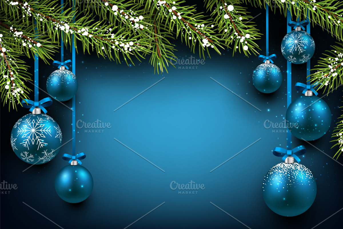 Big blue Christmas and New Year set, a Decorative Illustration by Vjom (Photo 16 of 21)