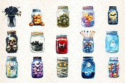 Halloween Mason Jar Clipart, an Illustration by Rose Art (Thumbnail 2 of 4)