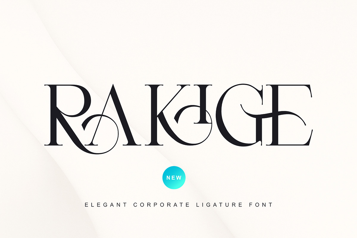 Rakige - Elegant Corporate Ligature, a Serif Font by Sealoung (Photo 1 of 10)