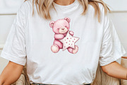 Pink Cute Blush Teddy Bear Clipart, an Illustration by CraftArtStudio (Thumbnail 4 of 6)