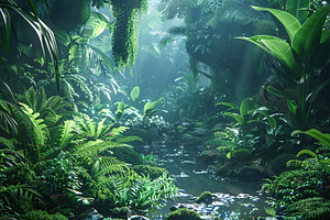 Beautiful green tropical forest, a Nature Photo by AlyaAnd