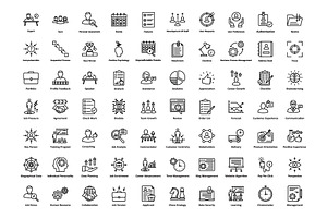 1275 Business Startup Line Icons