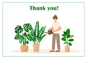 Home plants in cozy interiors, an Illustration by Elena Istomina (Thumbnail 10 of 10)