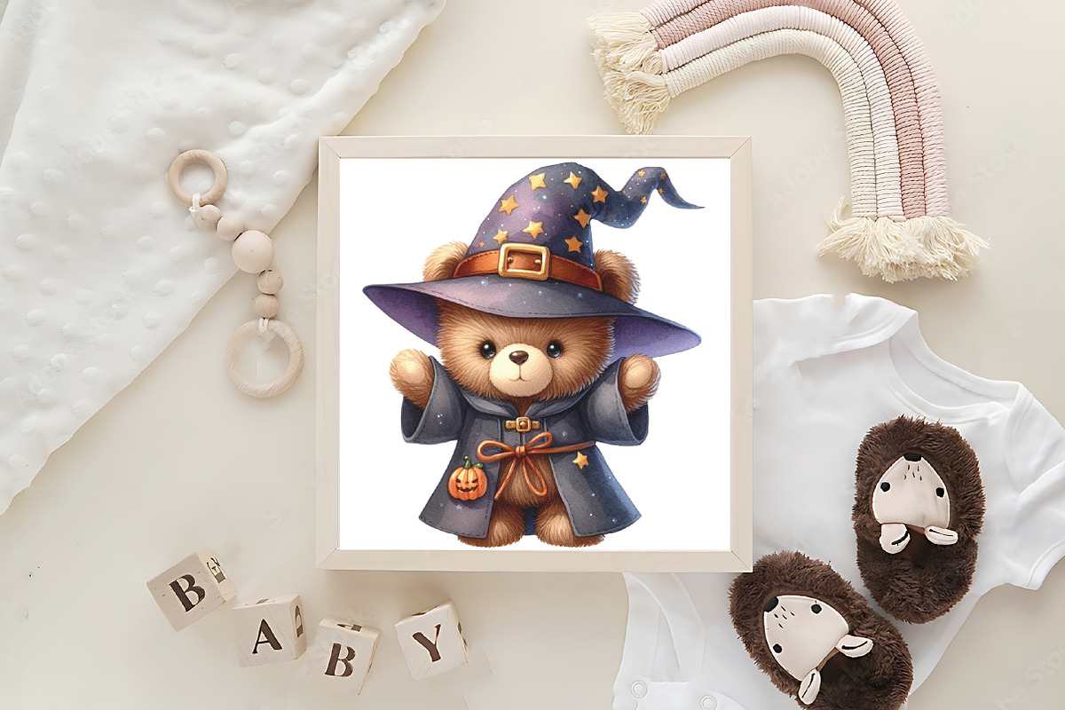 Halloween Teddy Bear Clipart, an Illustration by CraftArtStudio (Photo 6 of 6)