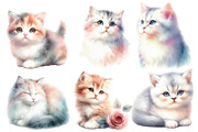 Watercolor Cat clipart, an Illustration by Designworld (Thumbnail 4 of 6)