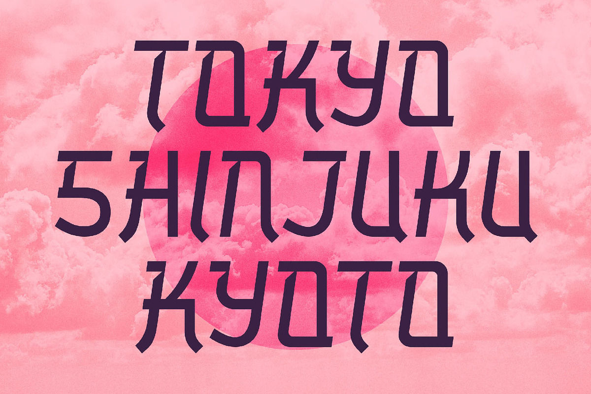 Tokyo Pinku - Japanese Display Font, a Script Font by AQR Studio
